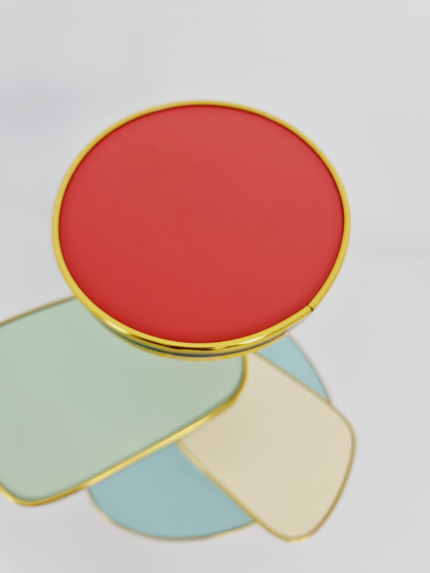 1950s German Plant Stand, Colorful Vintage Mid-Century Minimalist Indoor Plant Stand Side Table Retro flower table