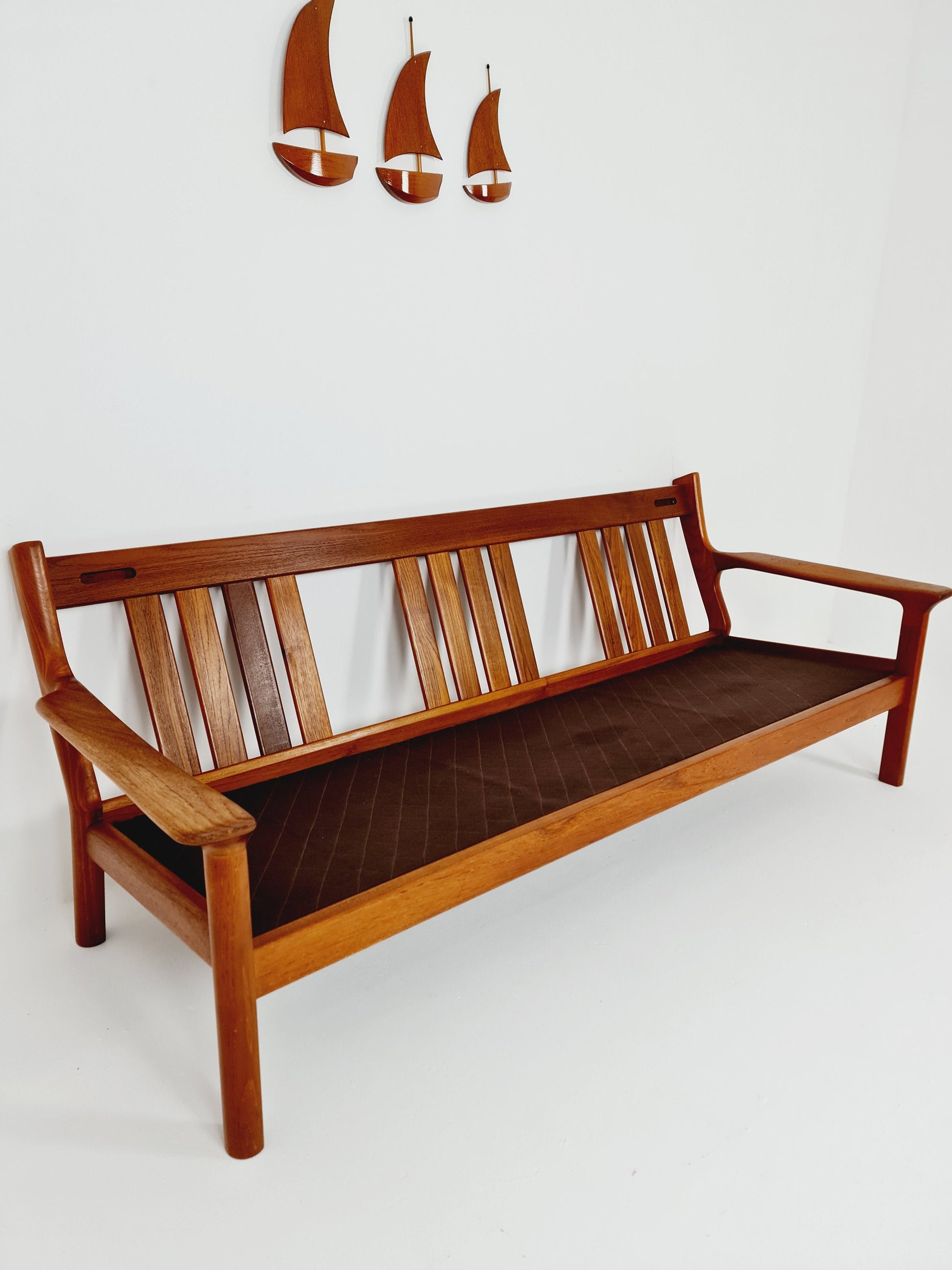 Mid Century teak 3-Seater Sofa by Juul Kristensen for Glostrup, 1960s