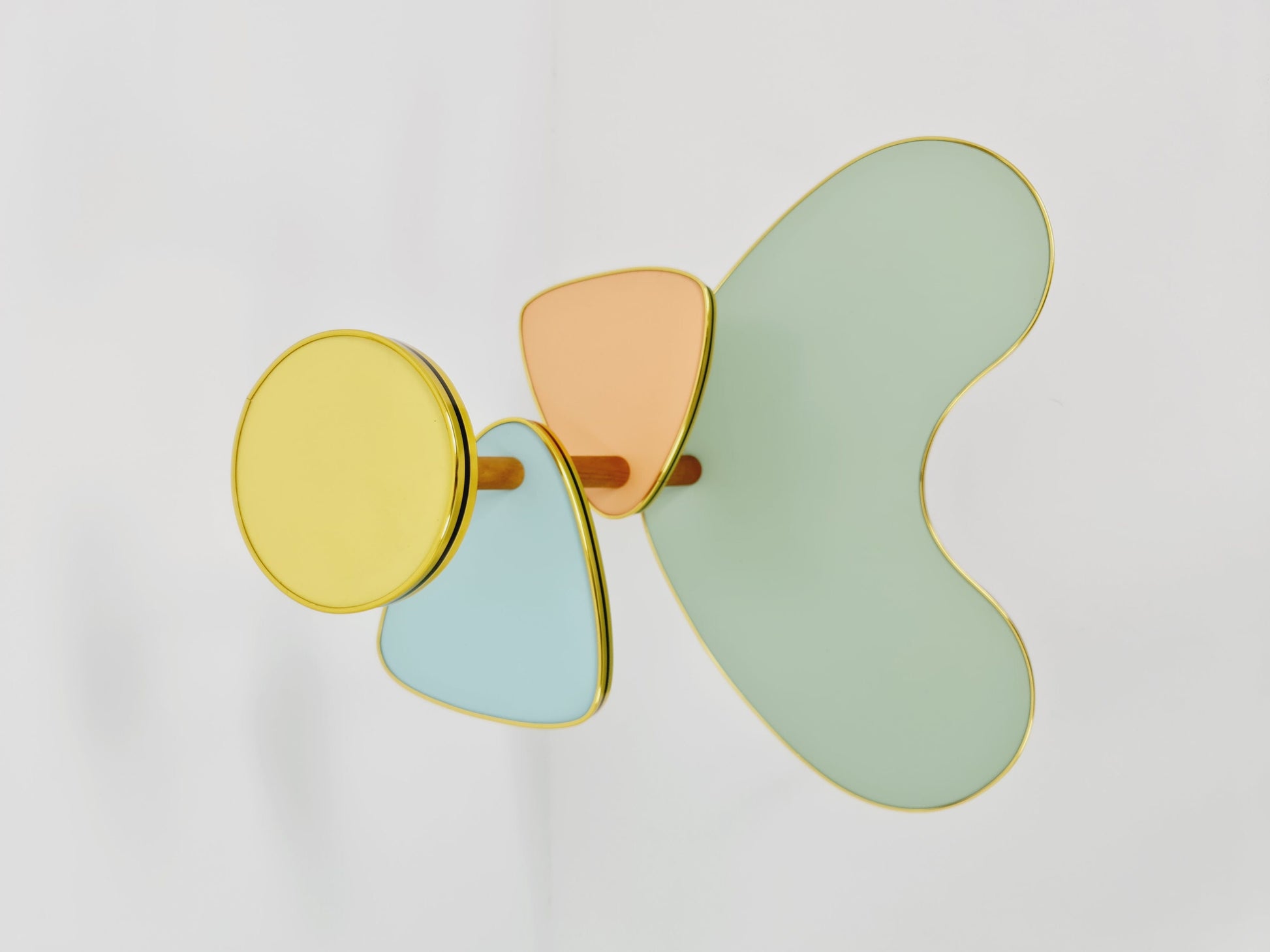 1950s German Plant Stand, Colorful Vintage Mid-Century Minimalist Indoor Plant Stand Side Table Retro flower table