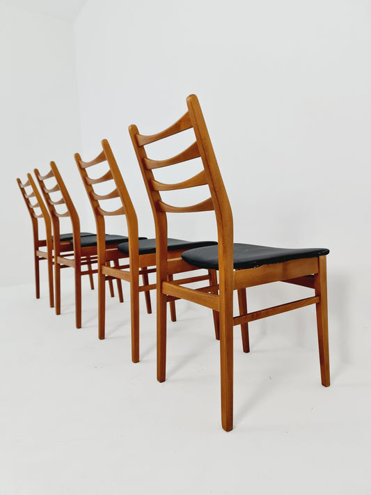 Fantastic dining chair designed by casala for möbel mann set of 4 ,1960’s