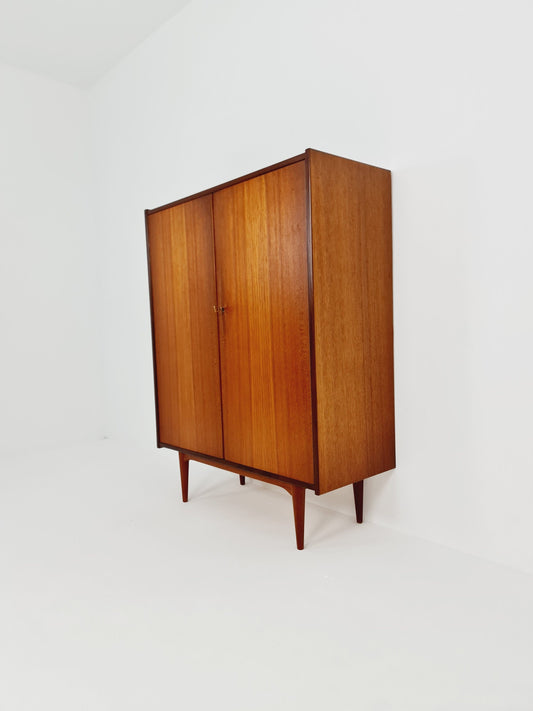 Mid Century Modern danish highboard teak Sideboard, 1960s
