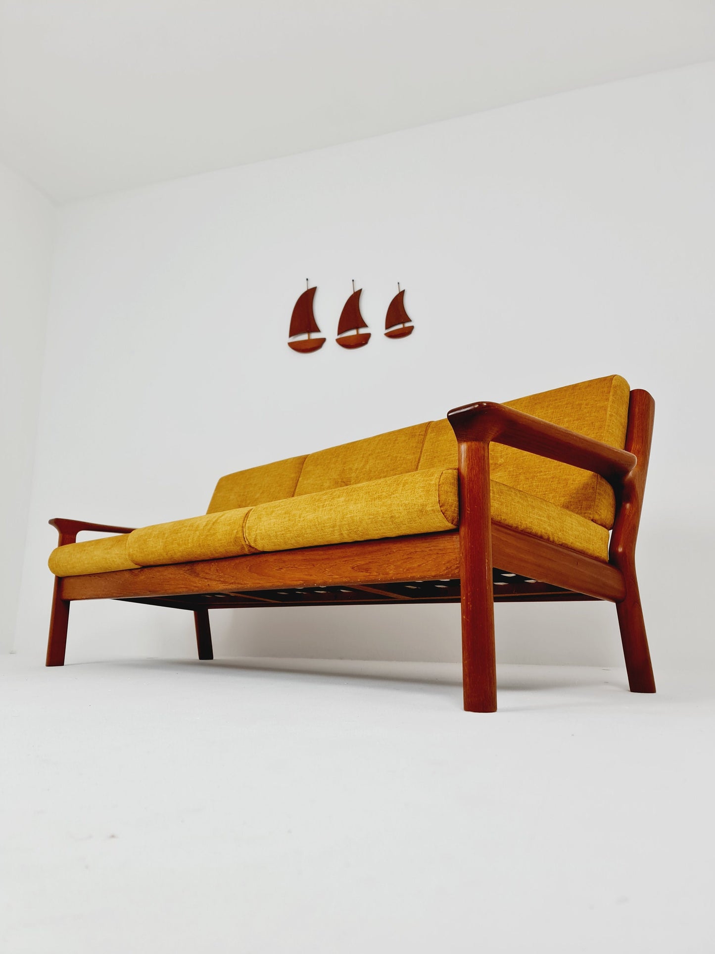 Mid Century teak 3-Seater Sofa by Juul Kristensen for Glostrup, 1960s