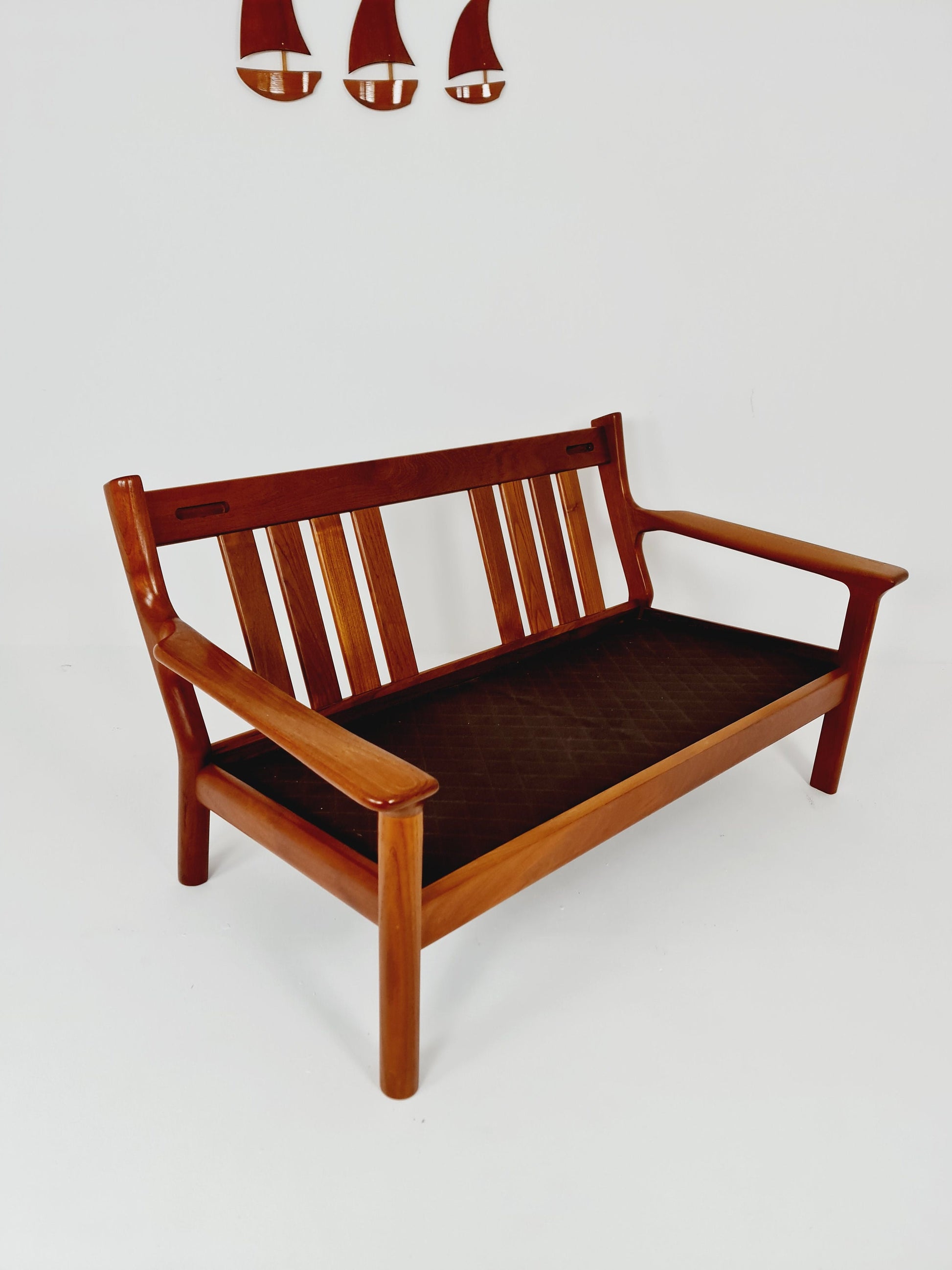 Mid-century Rare Danish teak lounge sofa/ Easy sofa by Grete Jalk, 60s