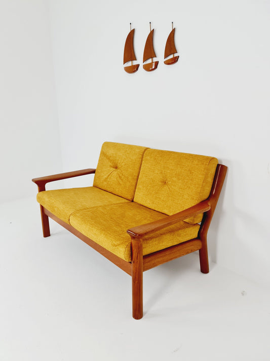 Mid-century Rare Danish teak lounge sofa/ Easy sofa by Grete Jalk, 60s