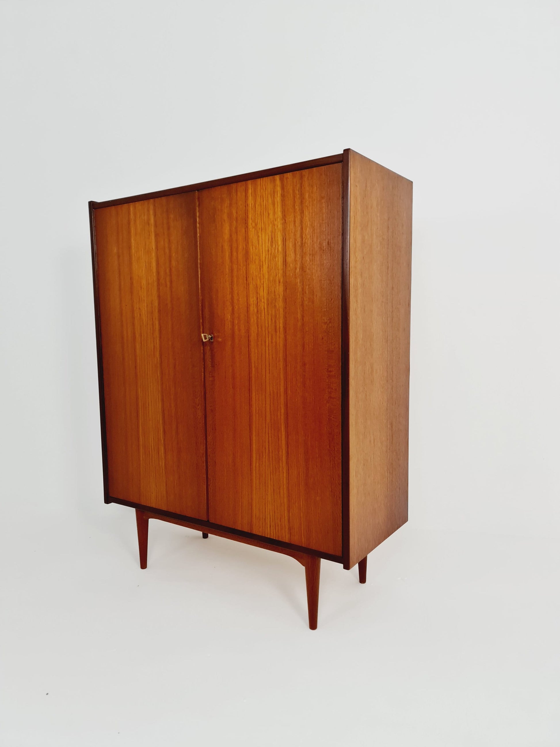 Mid Century Modern danish highboard teak Sideboard, 1960s