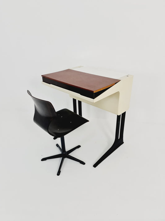 Rare Space Age vintage German Desk by Luigi Colani - Flototto - with chair 1970s