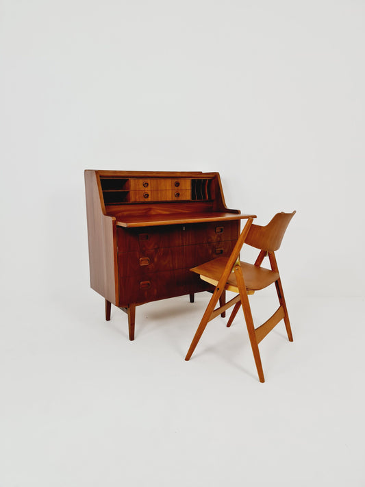 Midcentury vintage desk Swedish secretary By Bröderna Gustafsson, 1960s