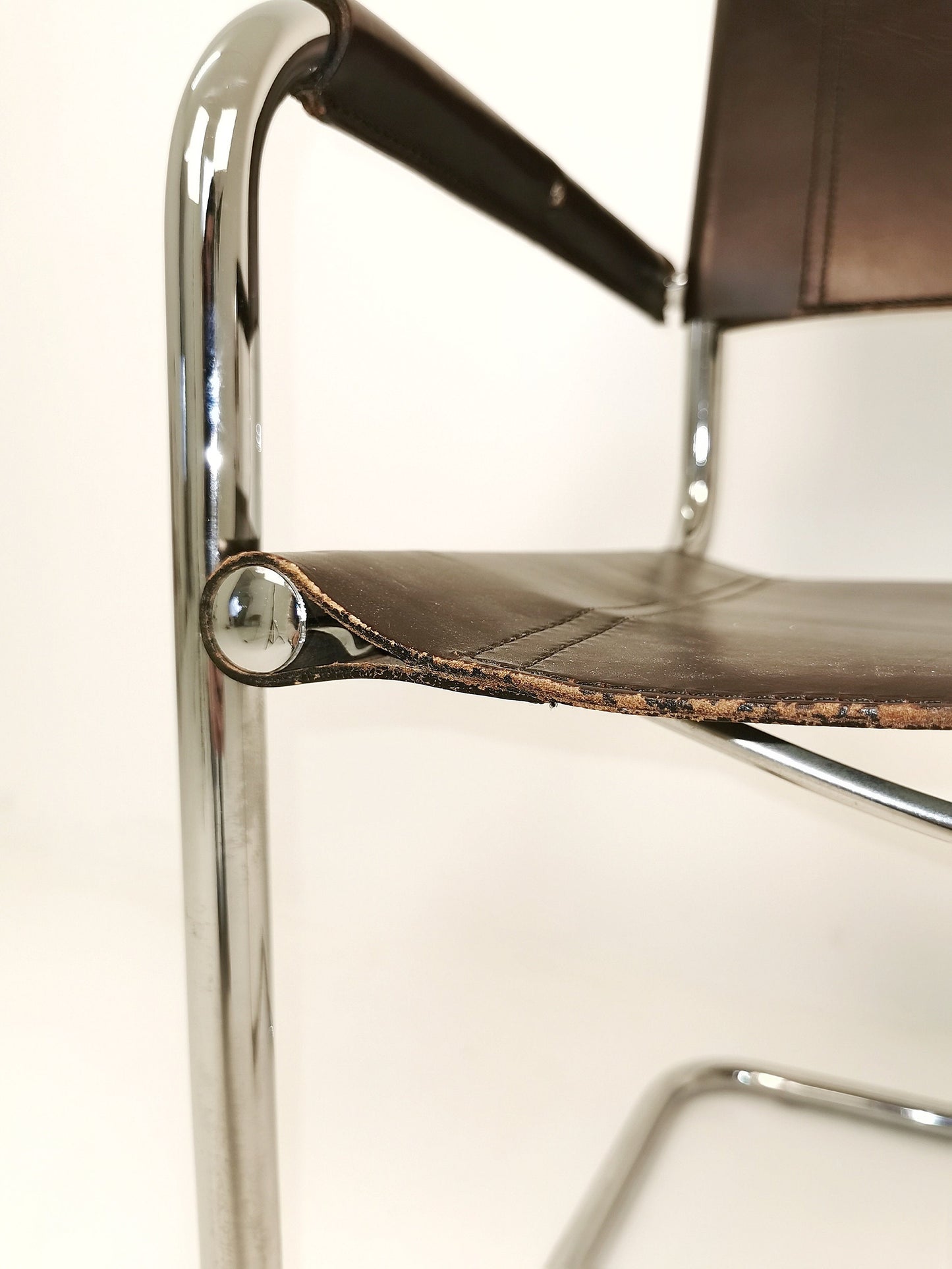 1 of 6 Braun MG5 Centro Studi desk chair by Mart Stam & Marcel Breuer for Fasem italy, 1980s