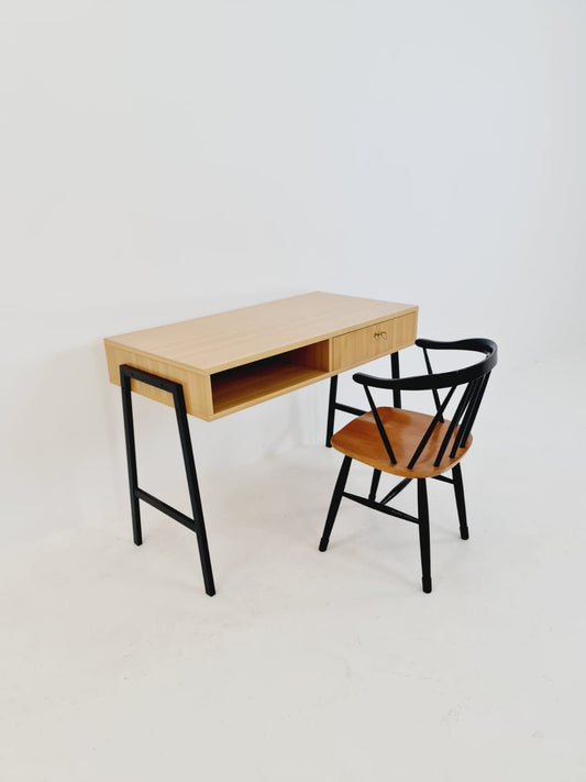 Small German Desk in formica & metal, 1970s