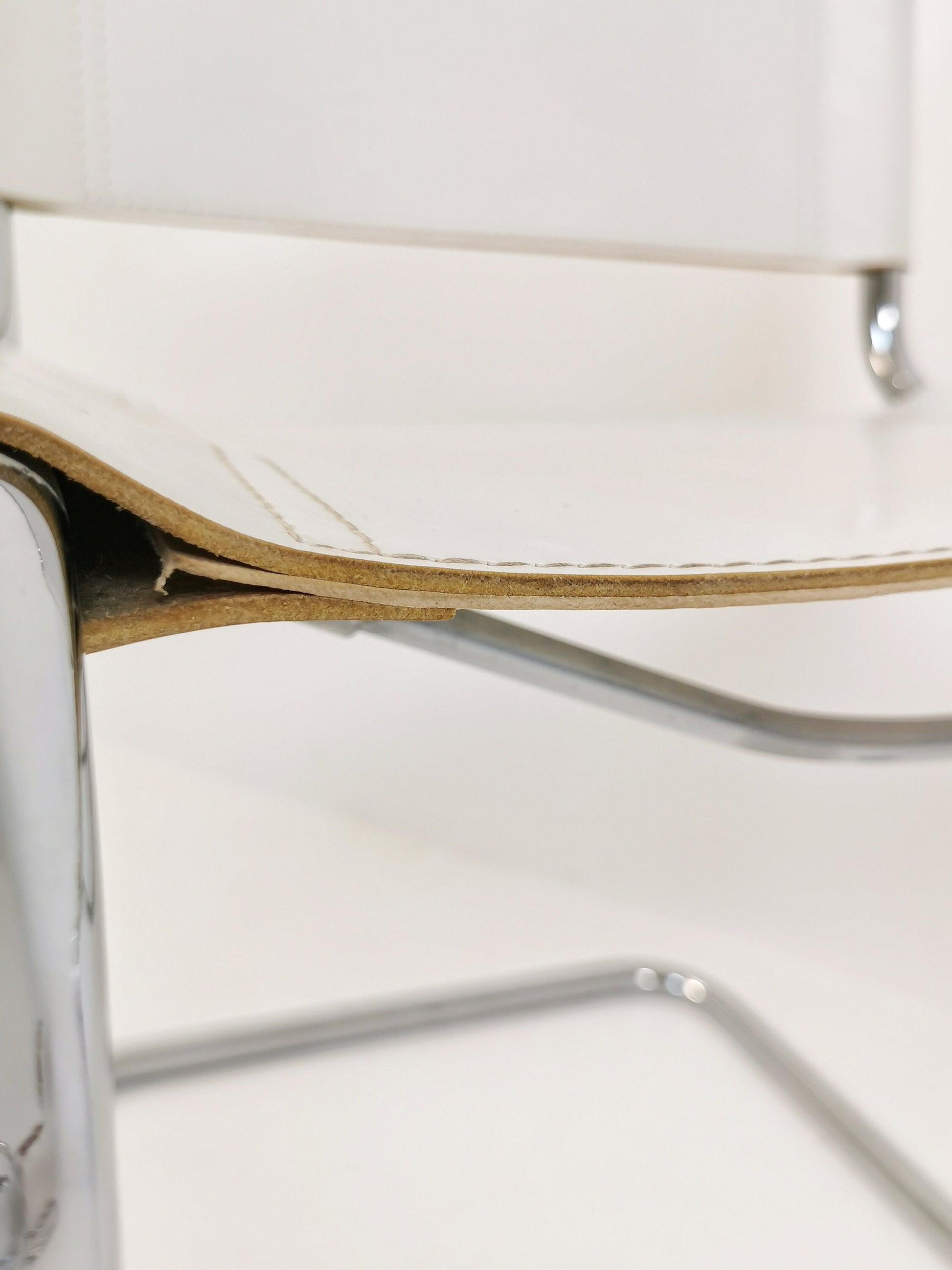 1 of 4 Mid-Century Vintage S33 white chair from Mart Stam by Fasem Italy 1980er