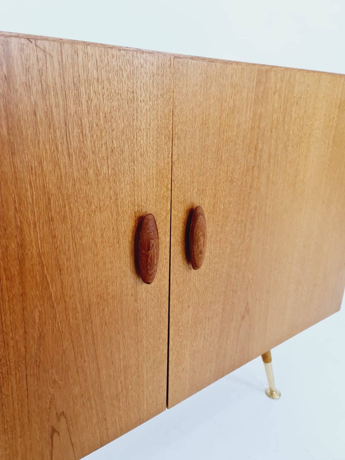 Mid-Century Swedish teak & brass sideboard by Hans Persson, Jönköping Möbel AB, 1960s
