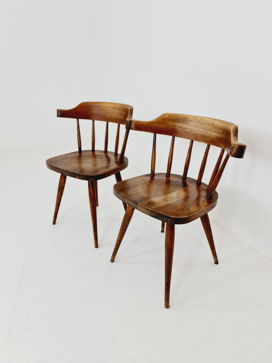 Vintage Extremely Rare Thonet dining arm chairs by Josef Frank, 1940s, set of 2