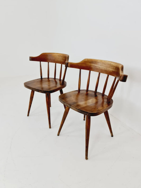 Vintage Extremely Rare Thonet dining arm chairs by Josef Frank, 1940s, set of 2