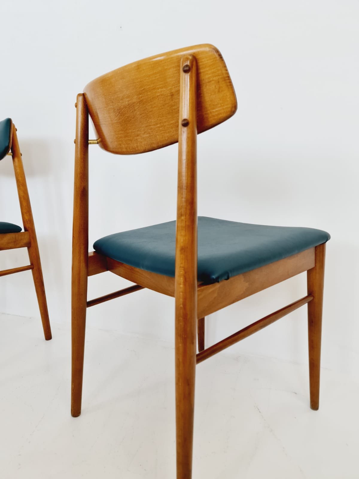 Rare Midcentury Vintage Austrian dining chairs by Josef Frank for Wiesner Hager, 1960s, set of 5