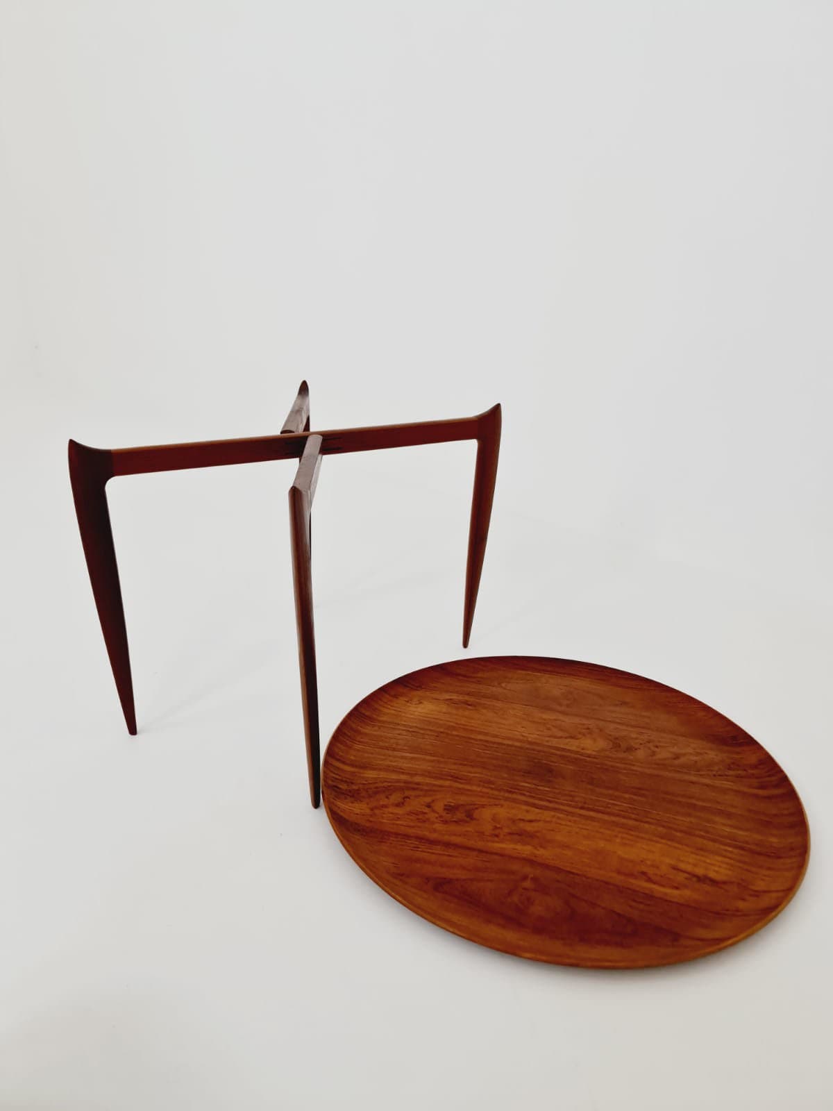 Teak Tray Table with Foldable Frame by Hans Engholm and Svend Åge Willumsen for Fritz Hansen, 1960s