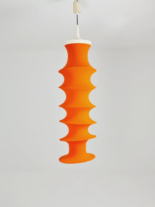 Italian Orange Milano Falkland Pendant Lamp by Bruno Munari for Danese, 1970s