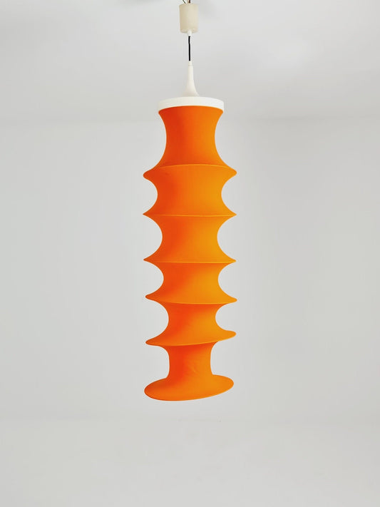 Italian Orange Milano Falkland Pendant Lamp by Bruno Munari for Danese, 1970s