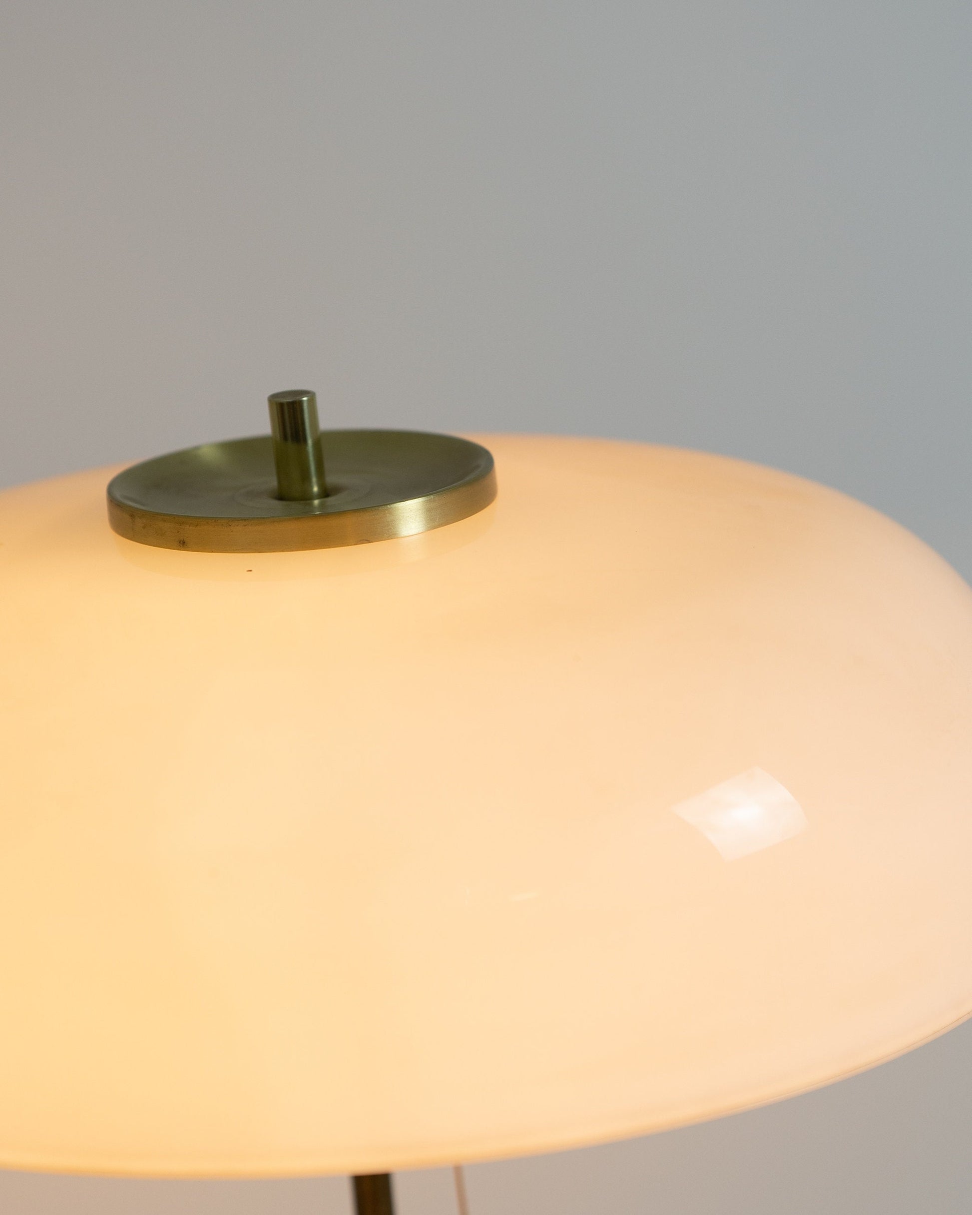Rare Mid century German mushroom brass & plastic table lamp by Cosack Leuchten, Germany 1970s
