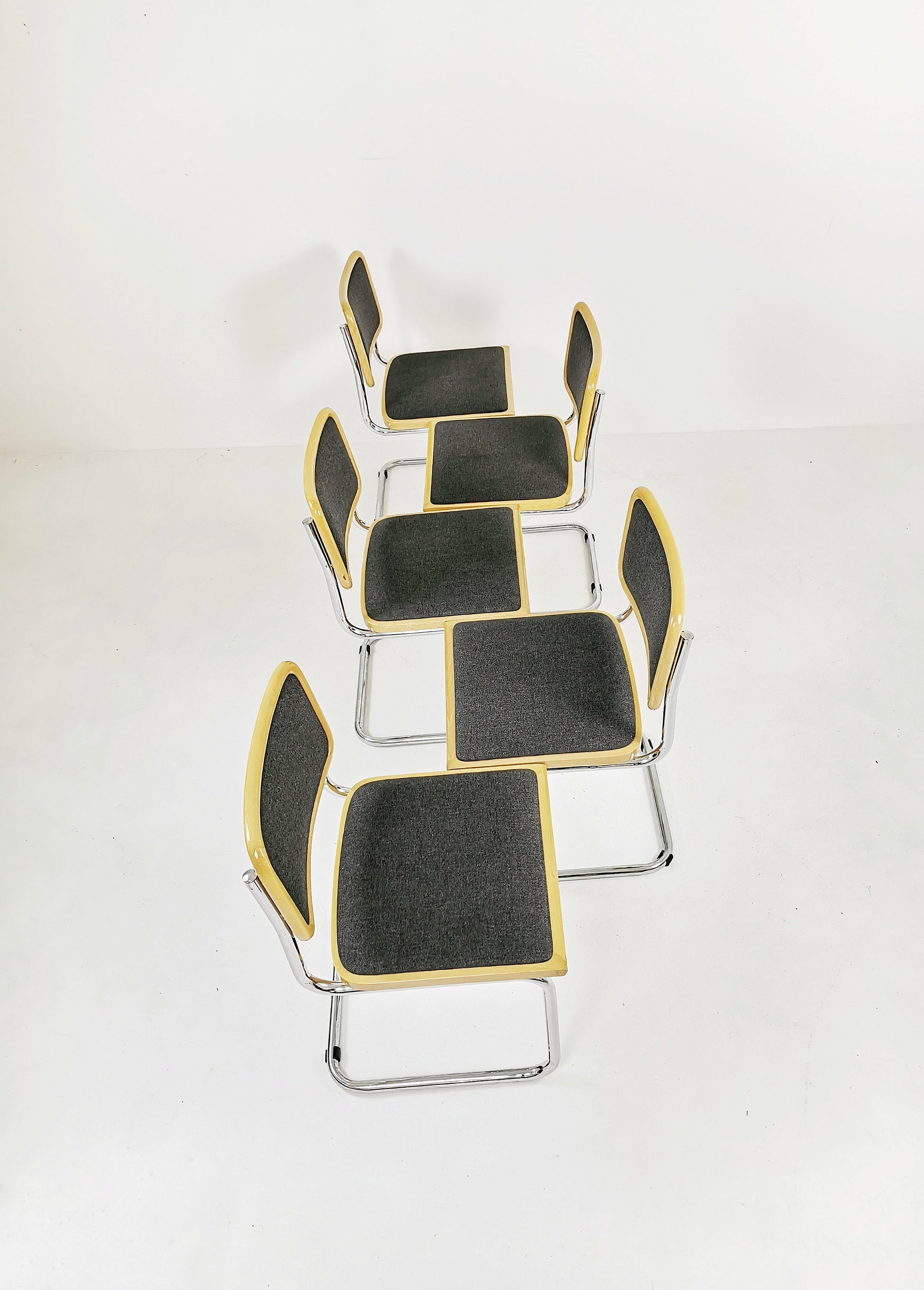 1 of 5 Marcel Breuer B32 upholstered Cesca chair, bauhaus design by Bene