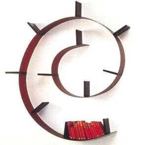 Storage / Wall Units / Bookworm bookshelf by Ron Arad for Kartell, 1990s PVC bookcase available in wine red