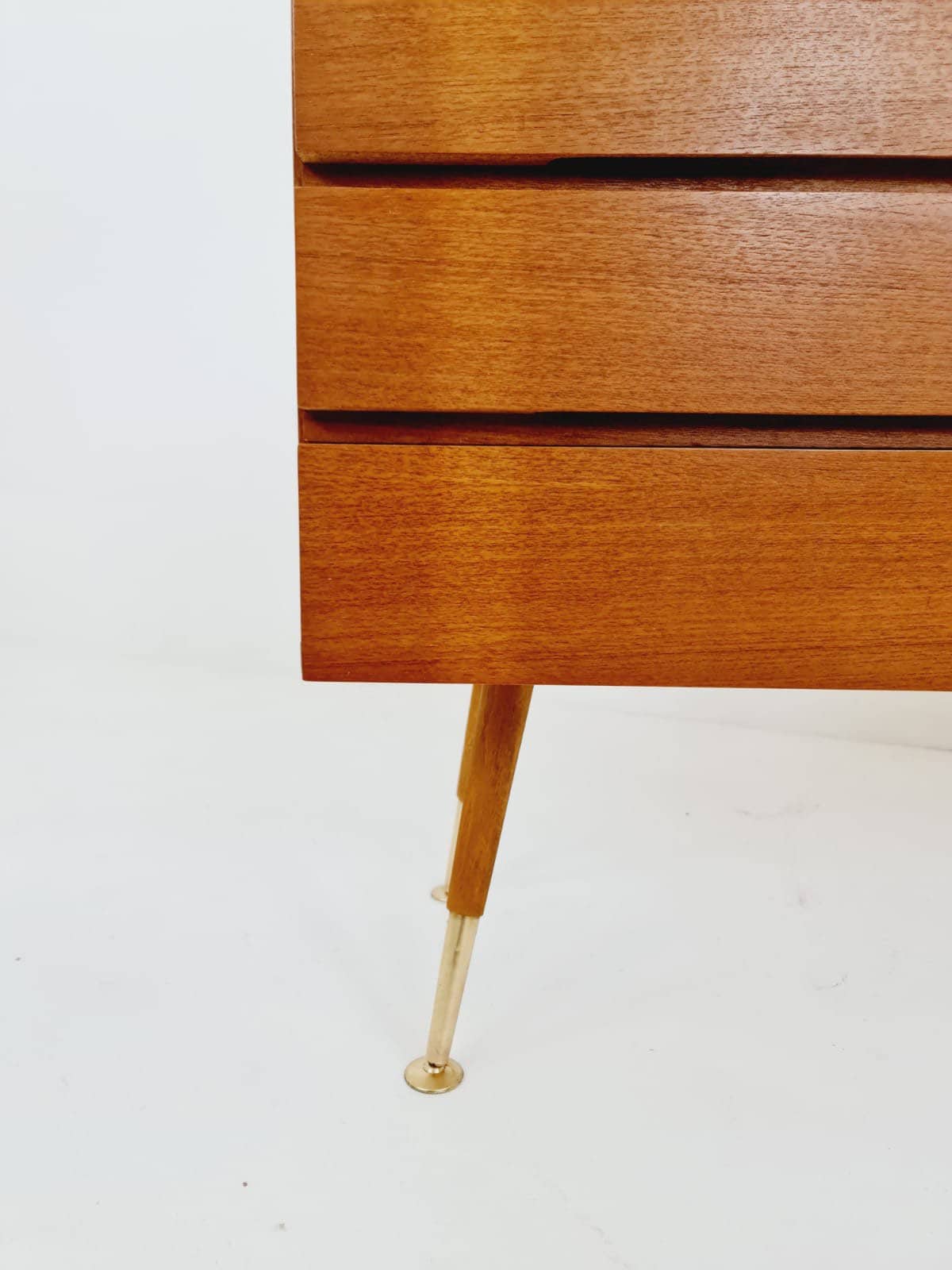 Mid-Century Swedish teak & brass sideboard by Hans Persson, Jönköping Möbel AB, 1960s