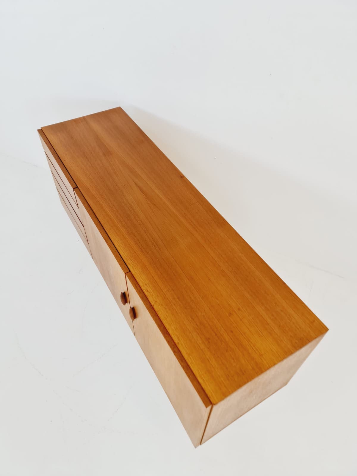 Mid-Century Swedish teak & brass sideboard by Hans Persson, Jönköping Möbel AB, 1960s