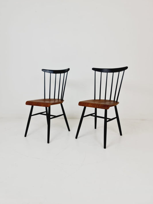 Vintage Fannett dining chairs by Ilmari Tapiovaara for Asko Finnland, set of 2, 1960s