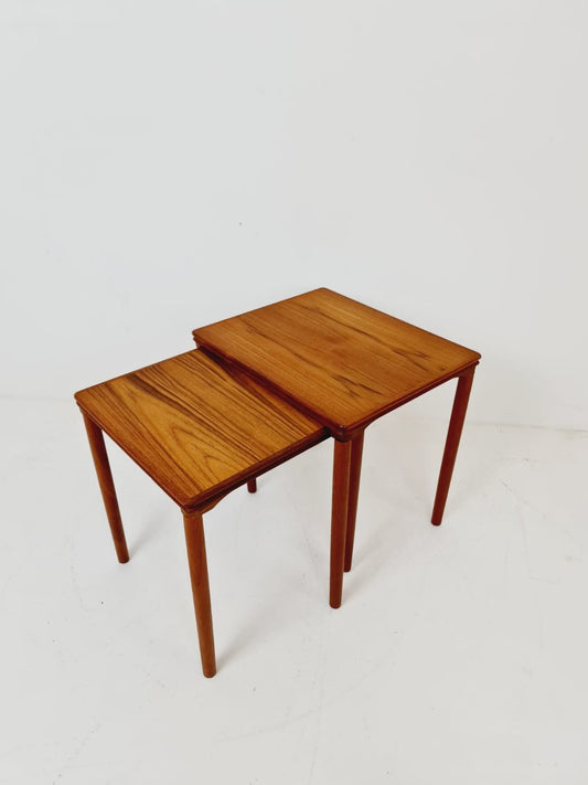 Mid-Century Danish Teak Nesting Tables by EW Bach for Møbelfabrikken, 1960s, set of 2