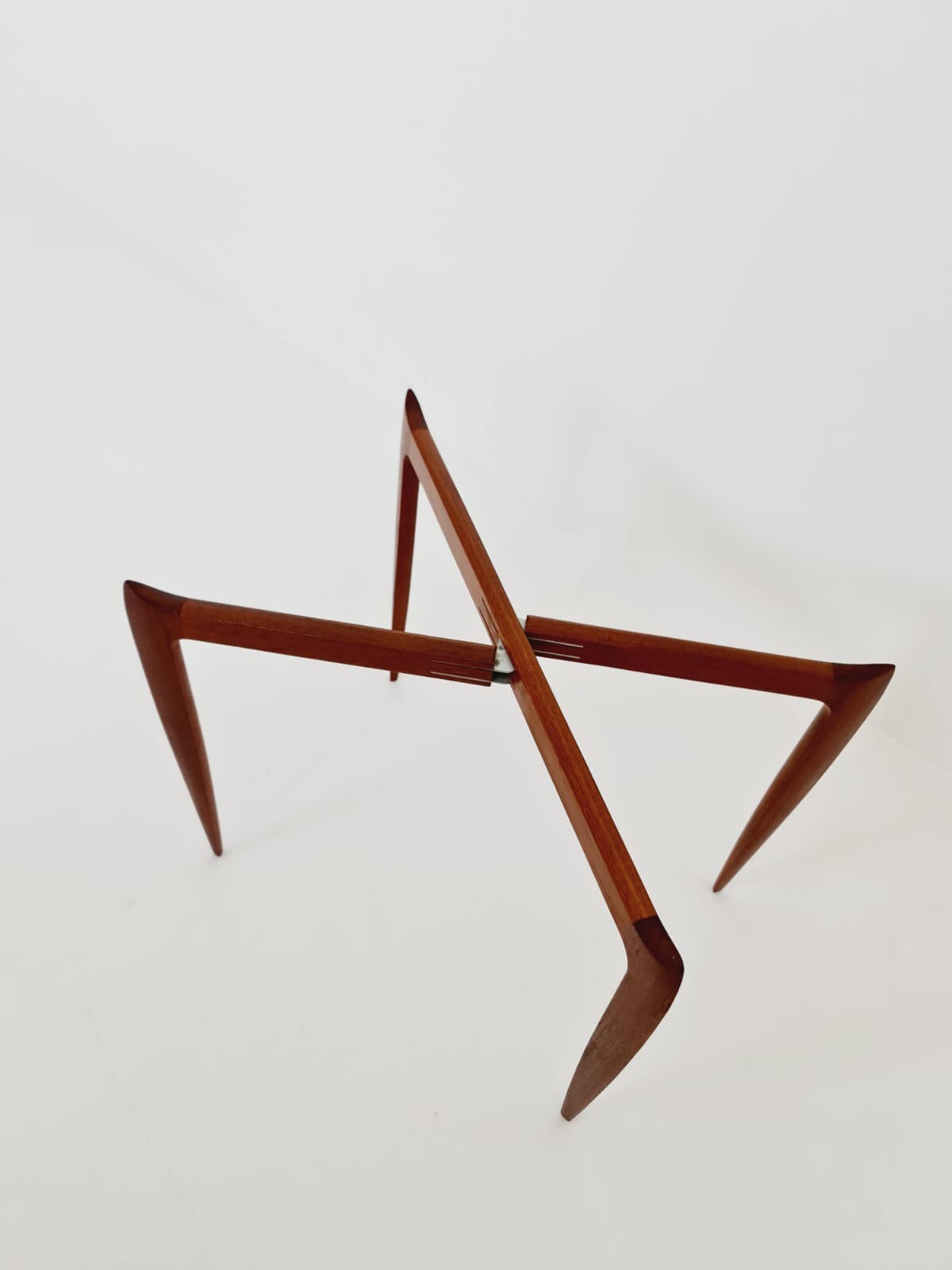 Teak Tray Table with Foldable Frame by Hans Engholm and Svend Åge Willumsen for Fritz Hansen, 1960s