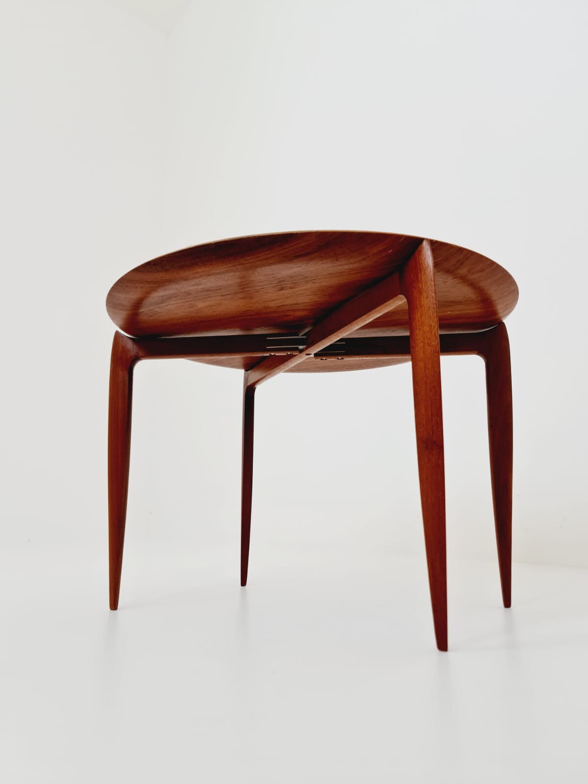 Teak Tray Table with Foldable Frame by Hans Engholm and Svend Åge Willumsen for Fritz Hansen, 1960s