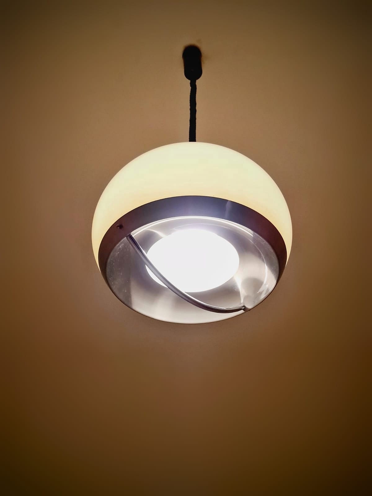 Mid-century Meblo pendant lamp designed by Harvey Guzzini Dijkstra, 1970s