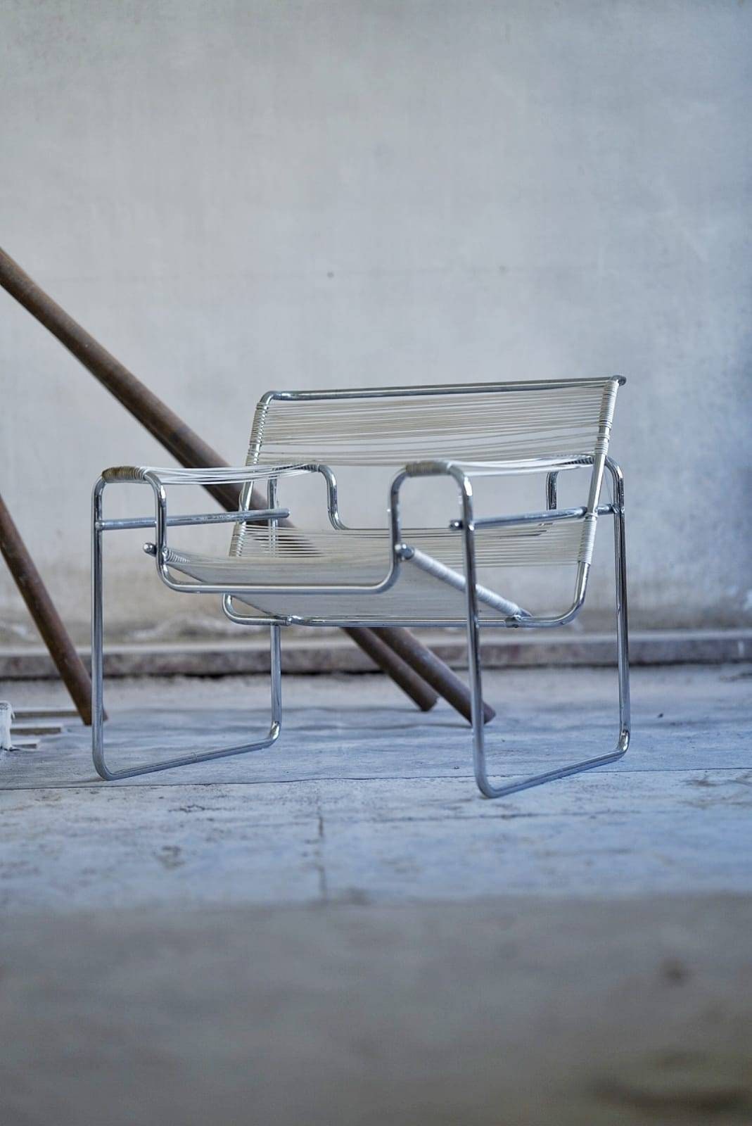Marcel Breuer Wassily Style Spaghetti B3 Chairs 1980s Italy