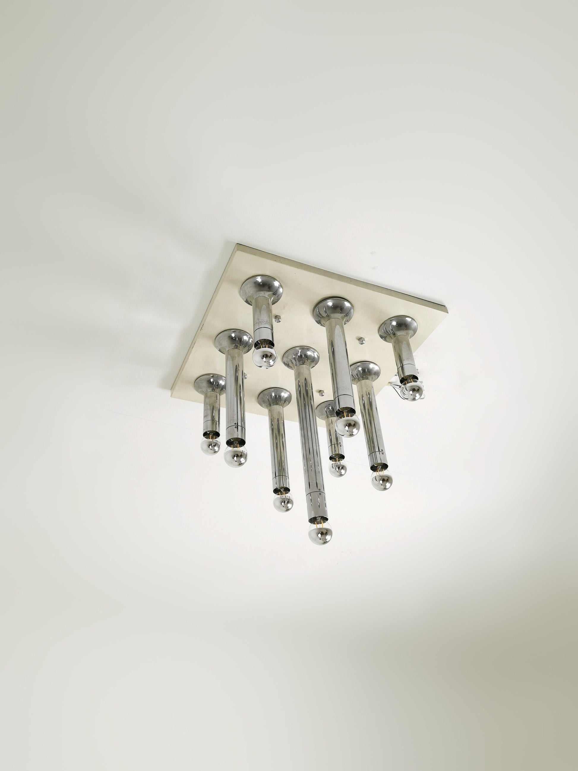 Rare Vintage Large chandelier, ceiling lamp by Motoko Ishii for staff, 1960s