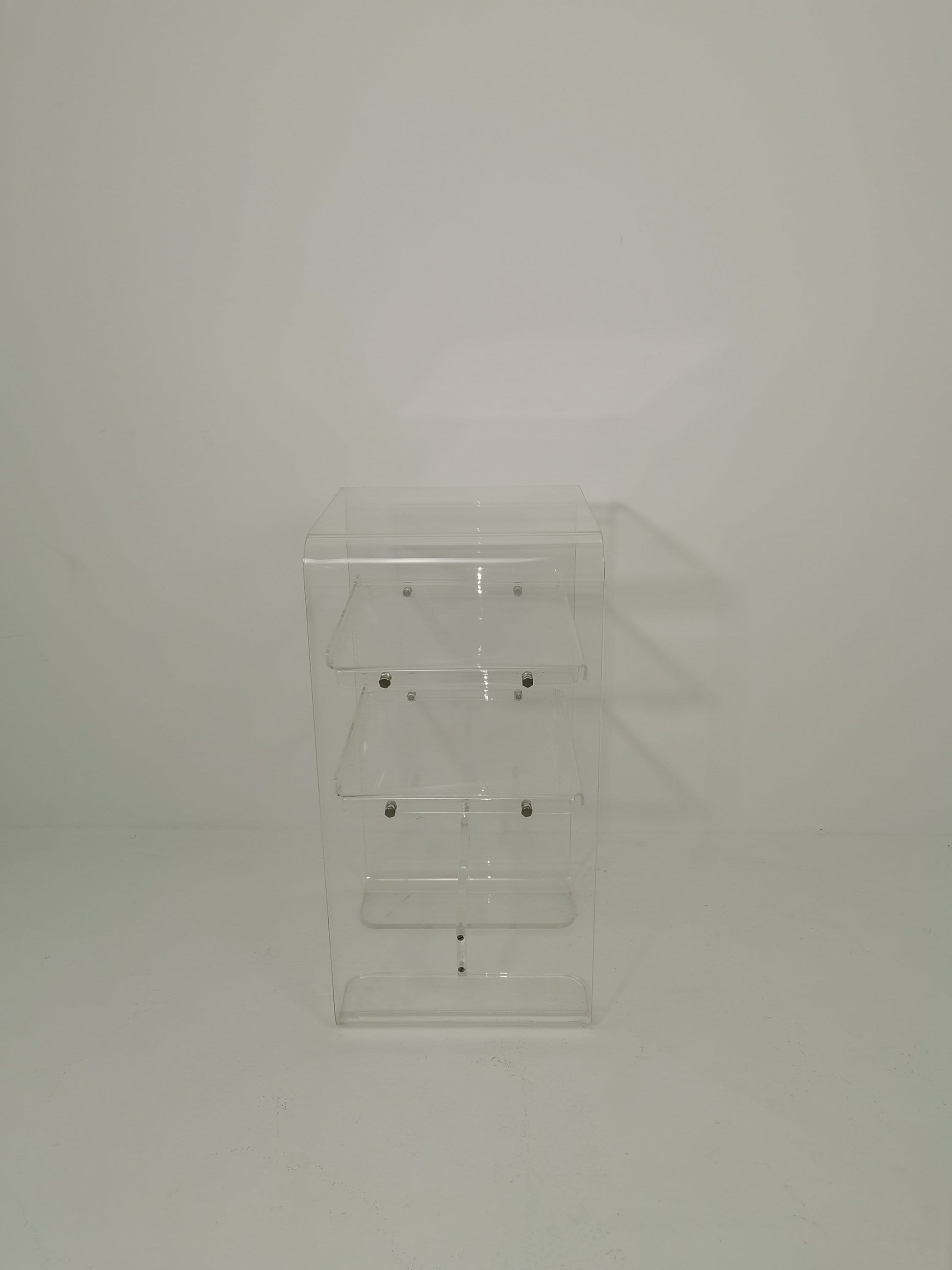 Mid Century Space Age Design Italian Acrylic Glass Side Table 1980s
