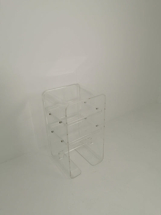 Mid Century Space Age Design Italian Acrylic Glass Side Table 1980s