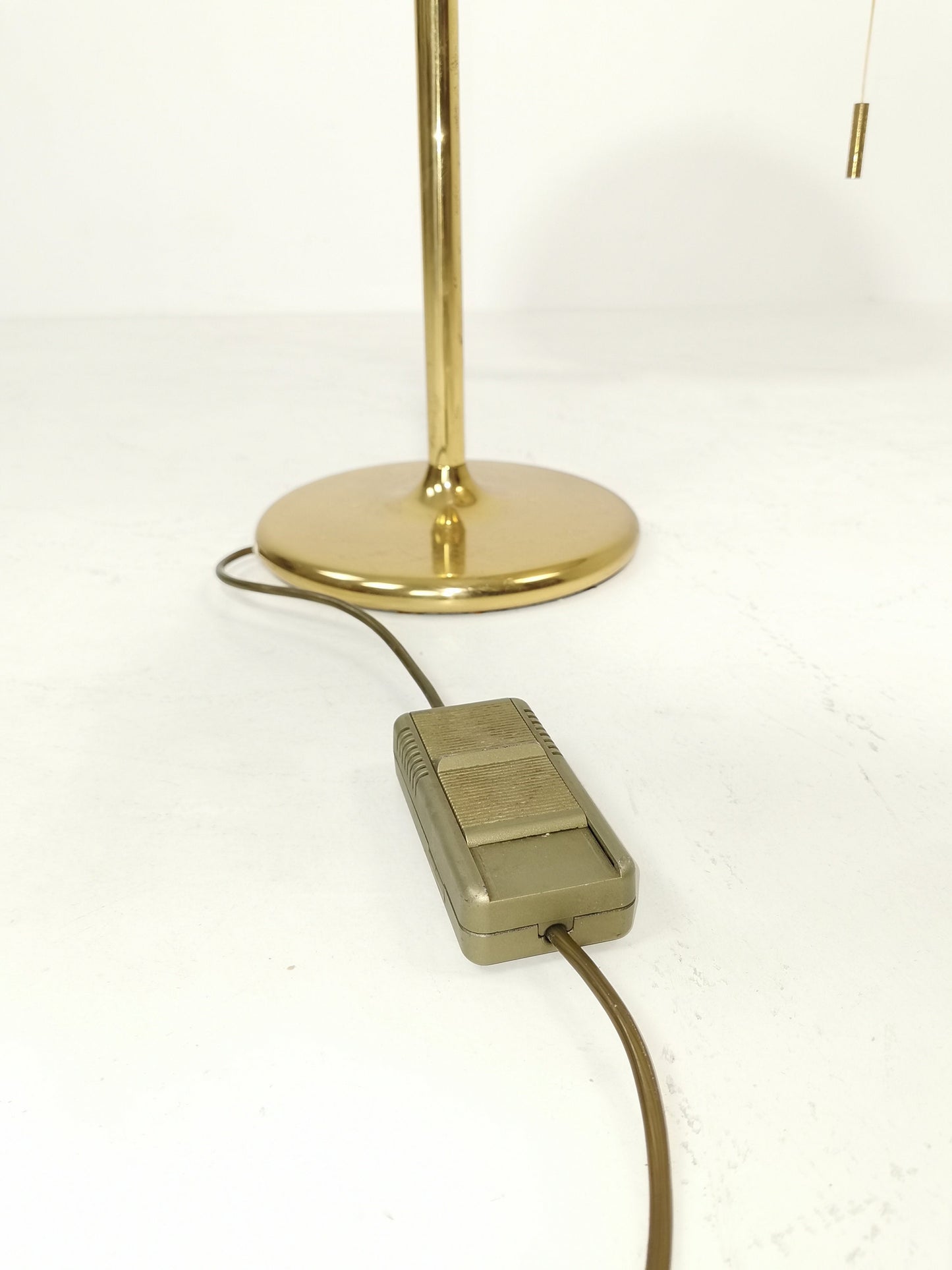 Large Mid-Century Swiss Brass Mushroom Table Lamp from Swisslamps, 1960s