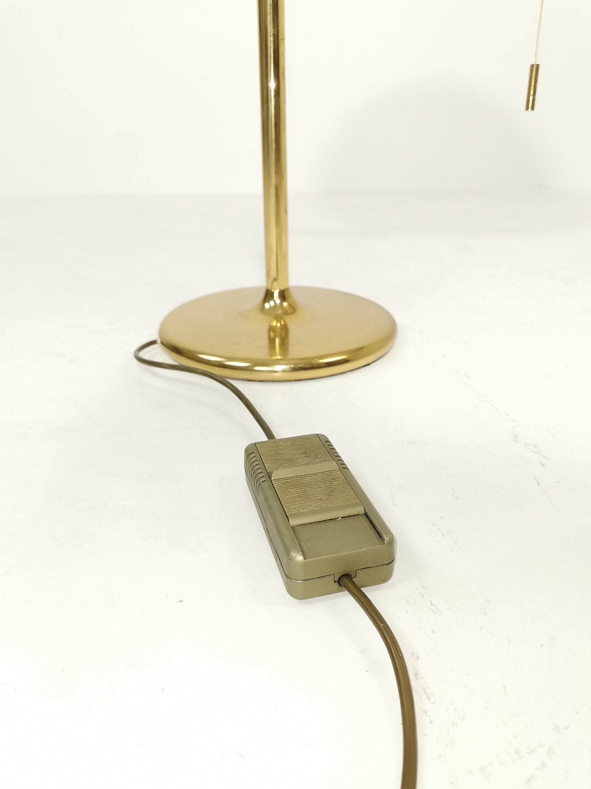 Large Mid-Century Swiss Brass Mushroom Table Lamp from Swisslamps, 1960s