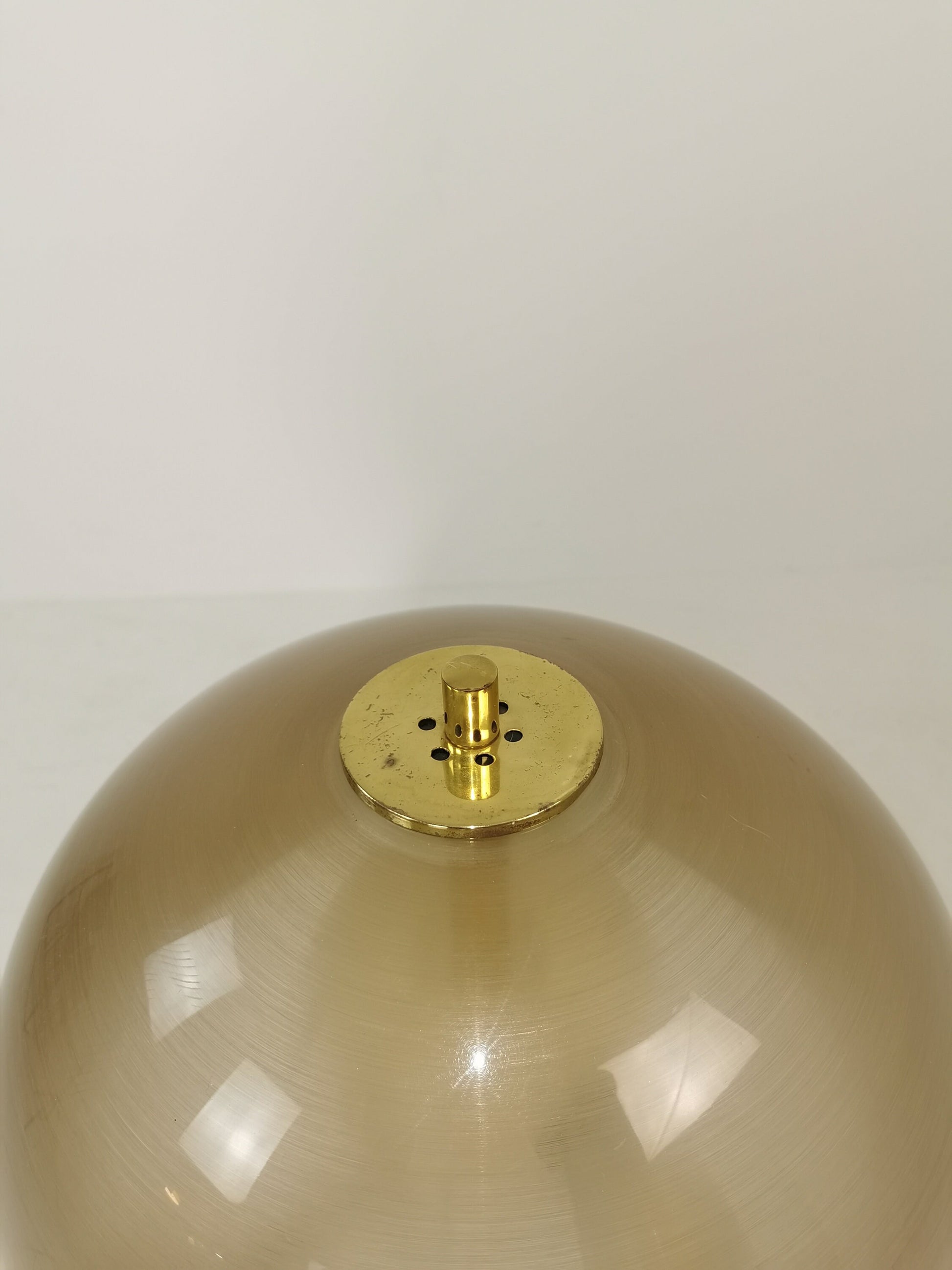 Large Mid-Century Swiss Brass Mushroom Table Lamp from Swisslamps, 1960s
