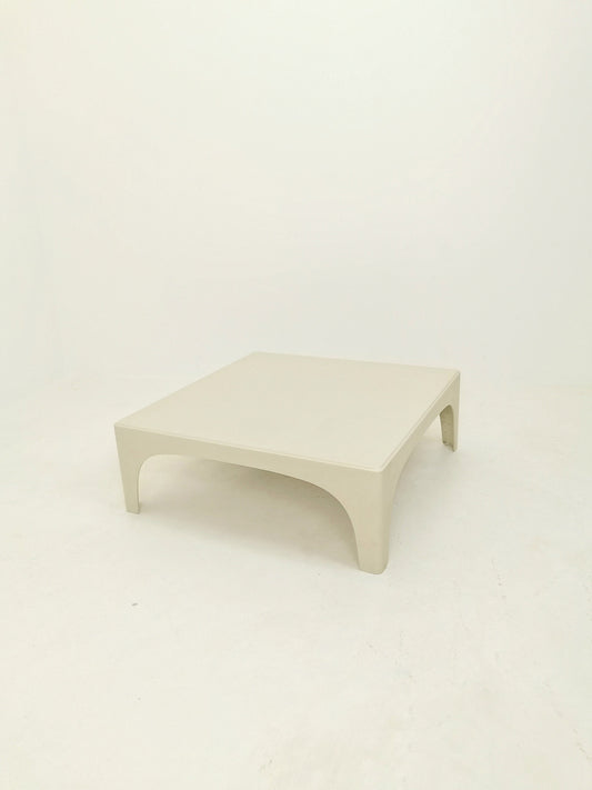 Mid century German square fiberglass low coffee table, 1960s