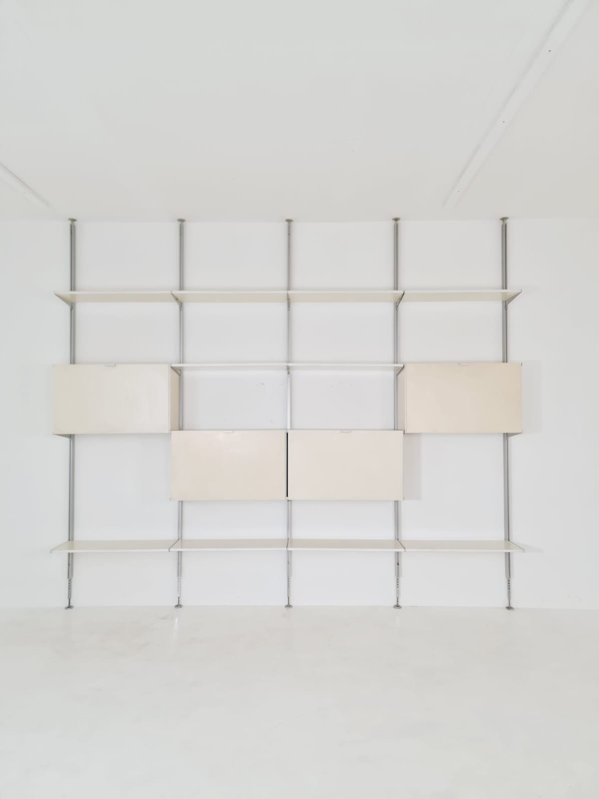 Rare Free standing Modular George Nelson Wall Unit Bookcase, Herman Miller International collection "Vitra", 1960s