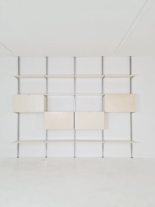 Rare Free standing Modular George Nelson Wall Unit Bookcase, Herman Miller International collection "Vitra", 1960s