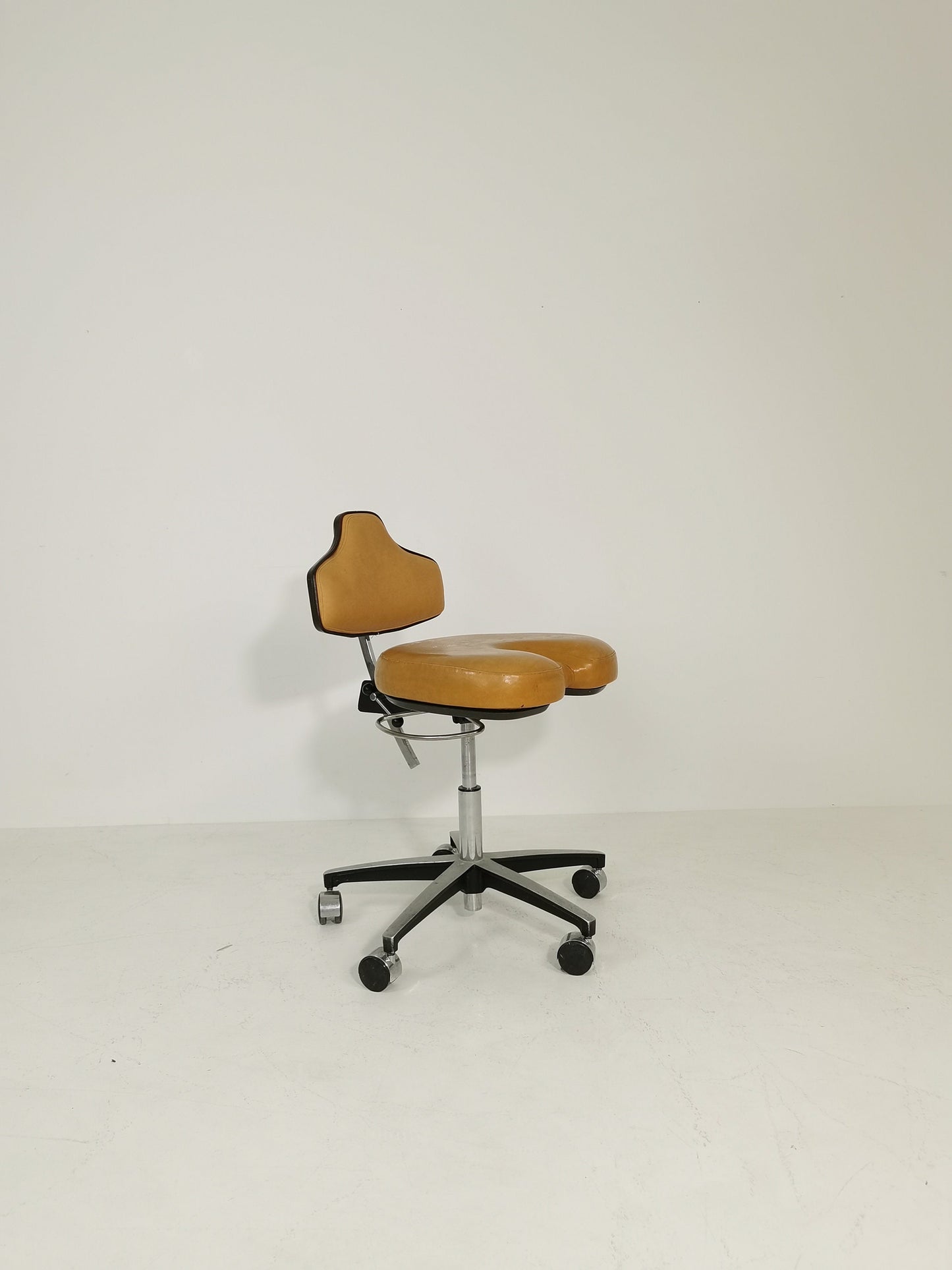 Industrial vintage leather office dental chair by chyres Virginia