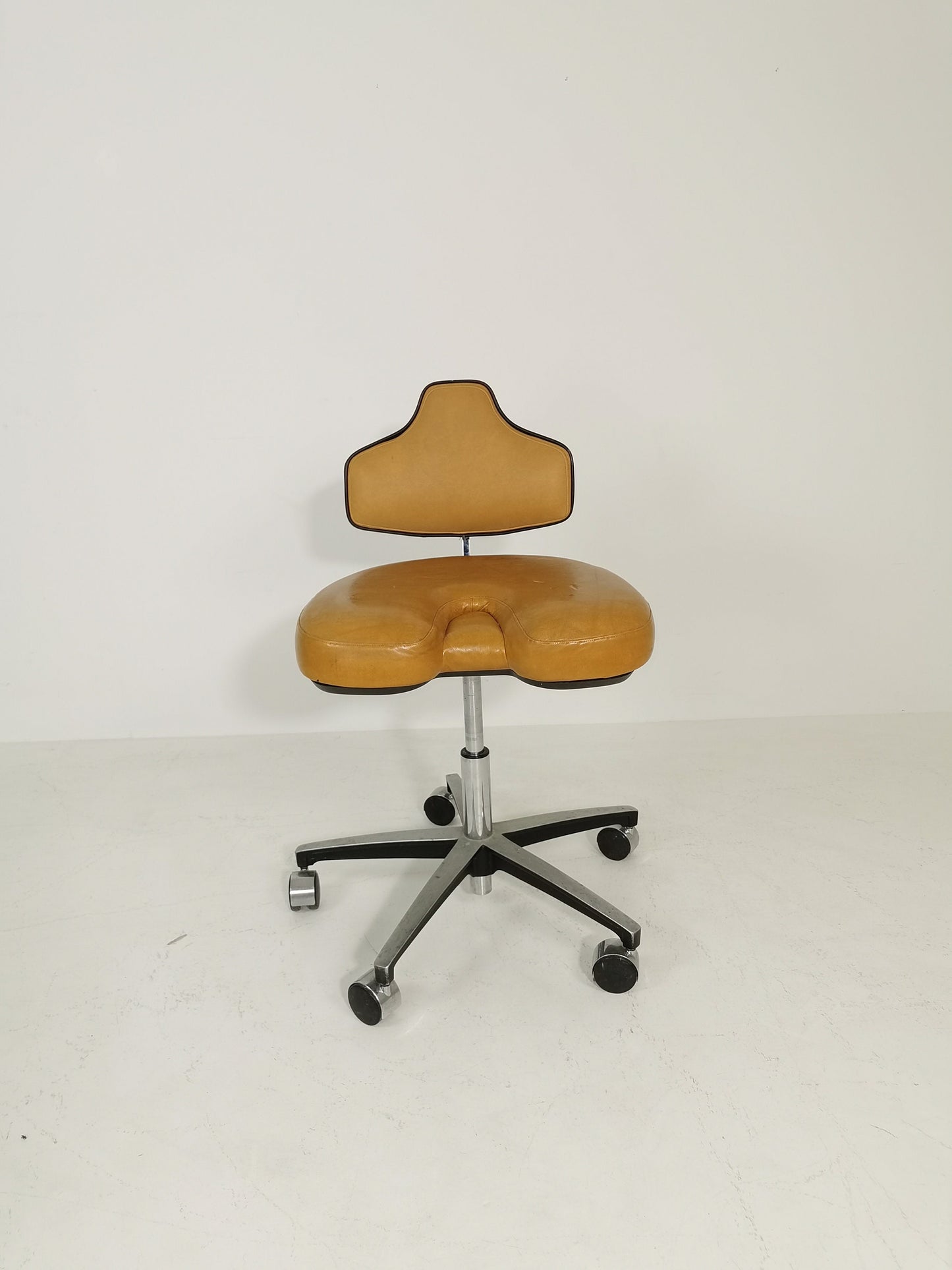 Industrial vintage leather office dental chair by chyres Virginia