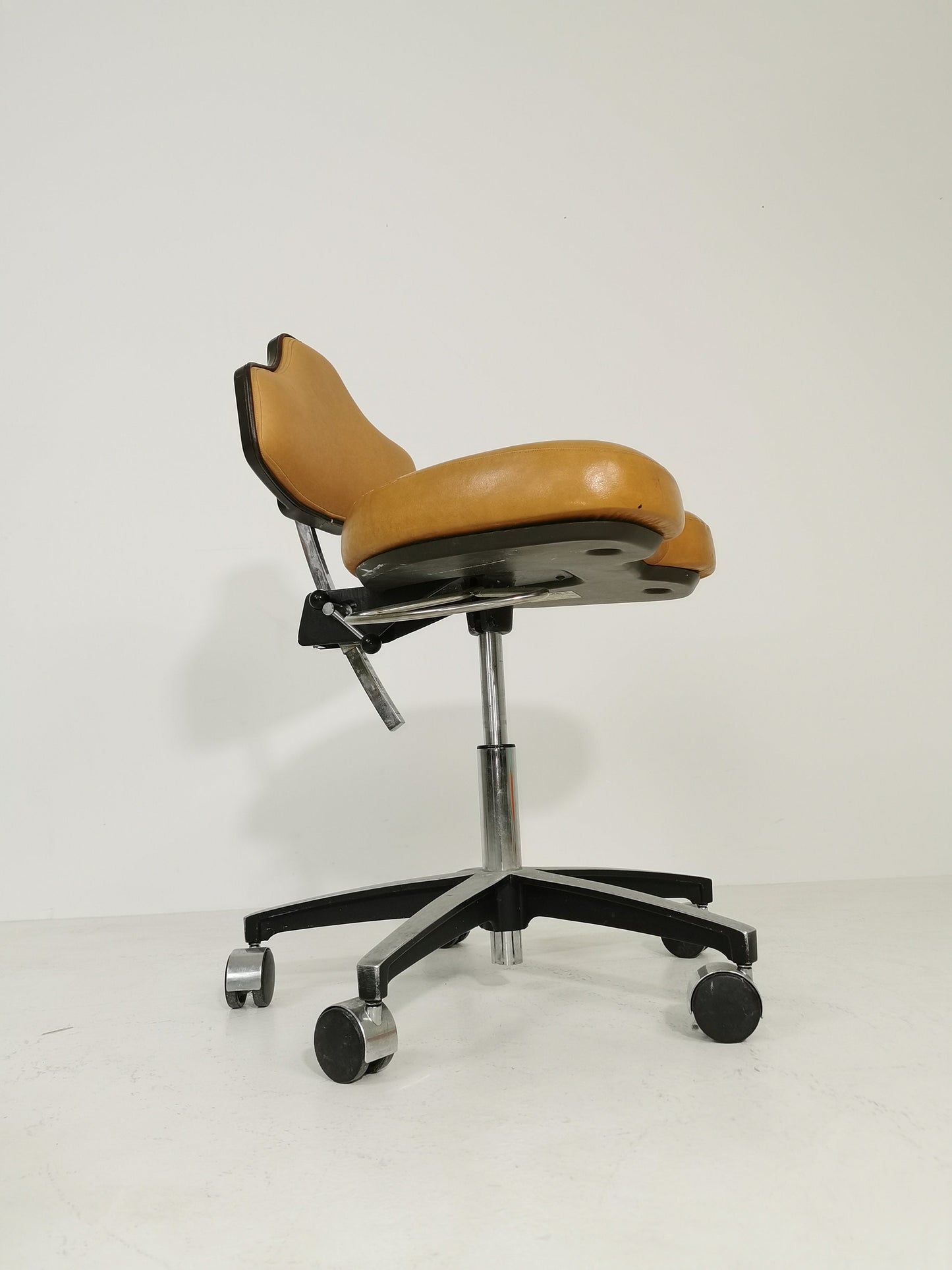 Industrial vintage leather office dental chair by chyres Virginia