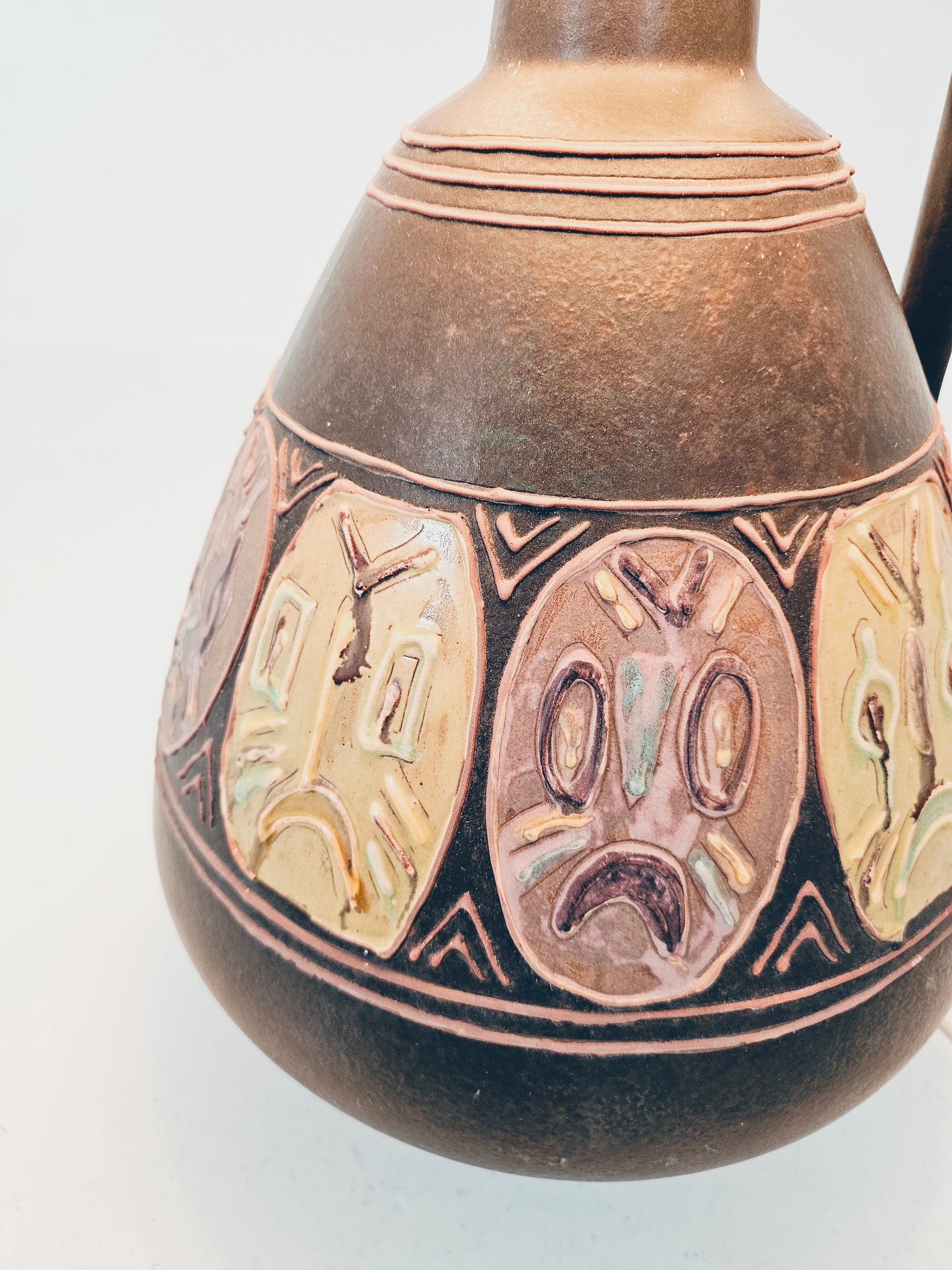 Rare German floor ceramic lamp By Hanns Welling for Cermanno, 1959