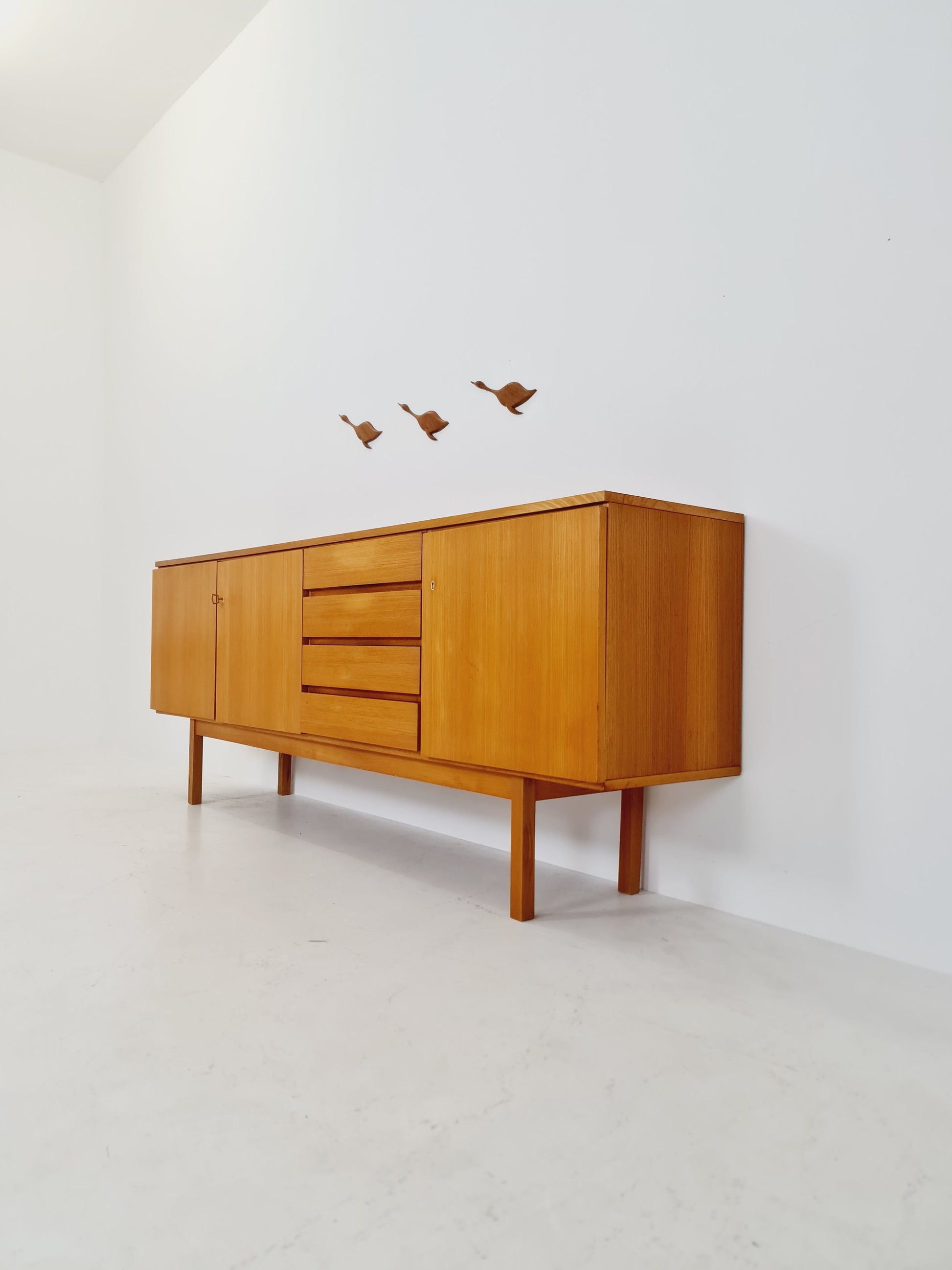 Mid Century Modern German Teak Sideboard by GE-EL Möbel, 1960s