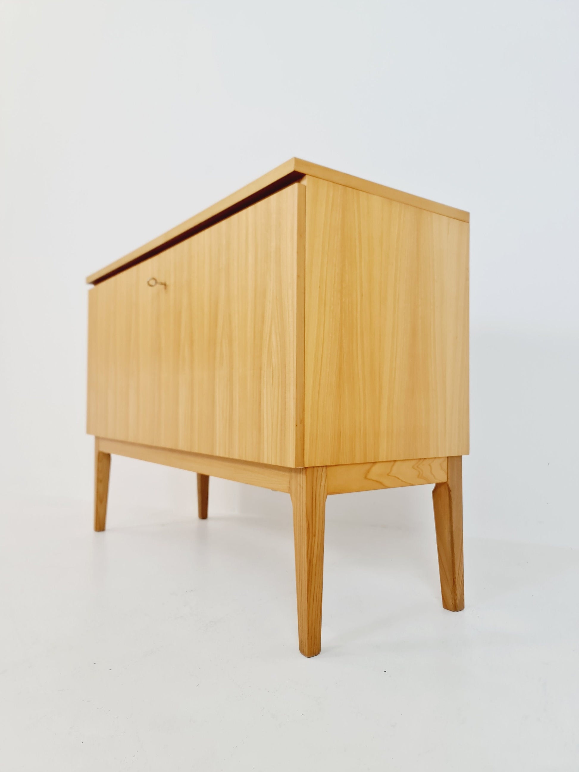 German Mid century Oak record cabinet, sideboard by FLB Möbel Fabrik , 1950s