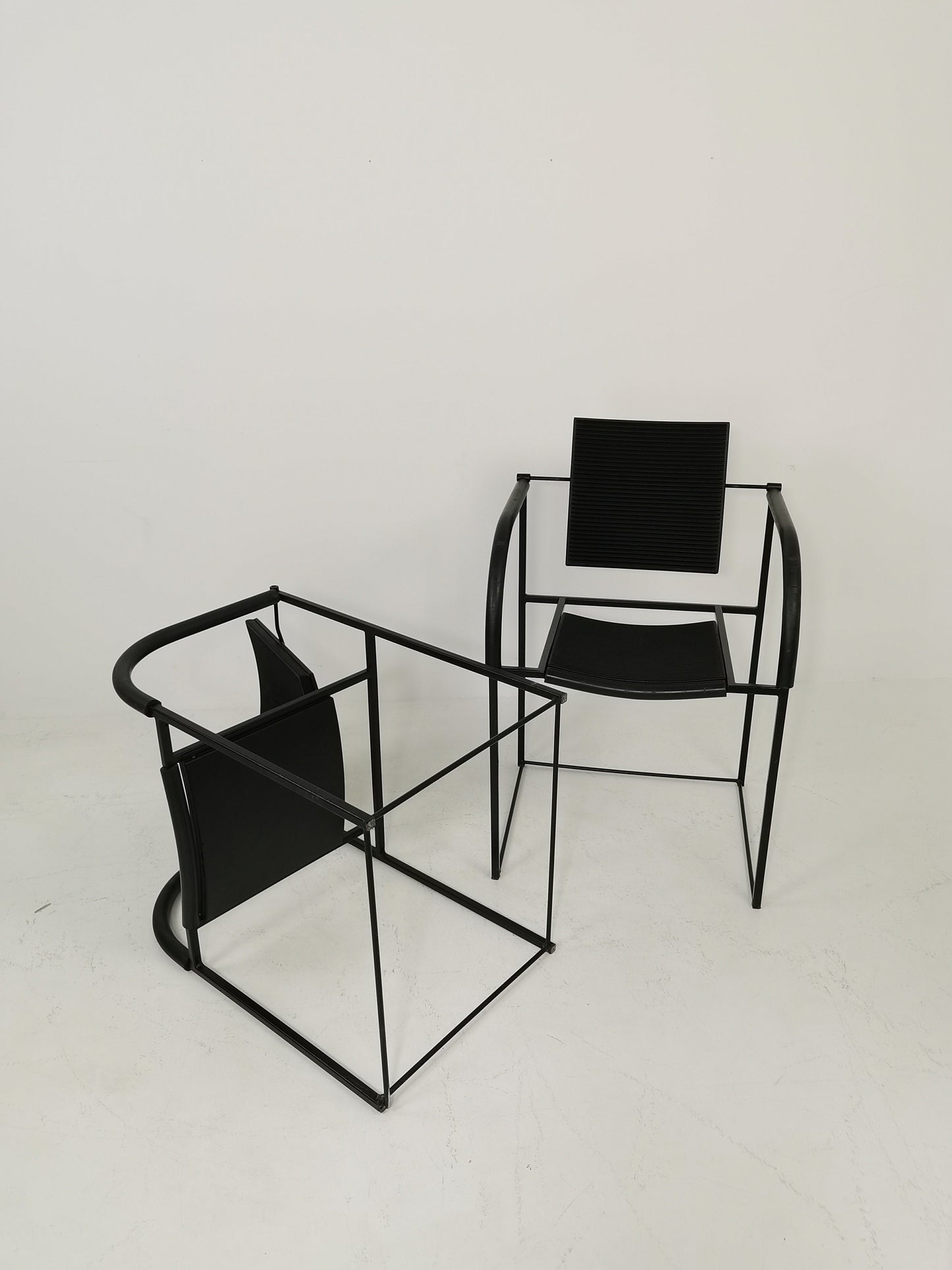 1 of 2 Maurizio Peregalli "Comoda" Chair for Zeus Noto Minimal Postmodern 1980s