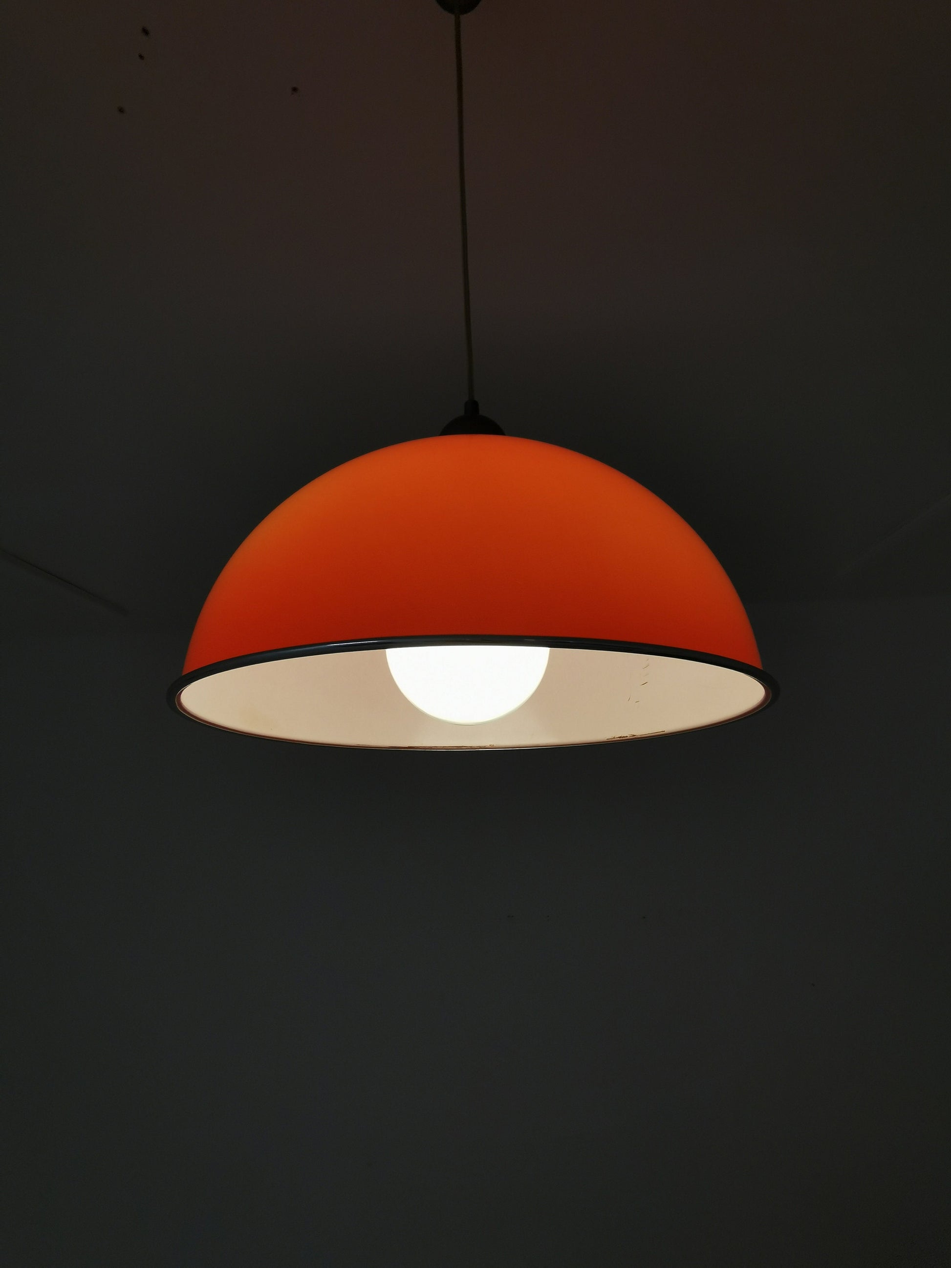 Vintage \Space Age Orange hanging lamp 1970.