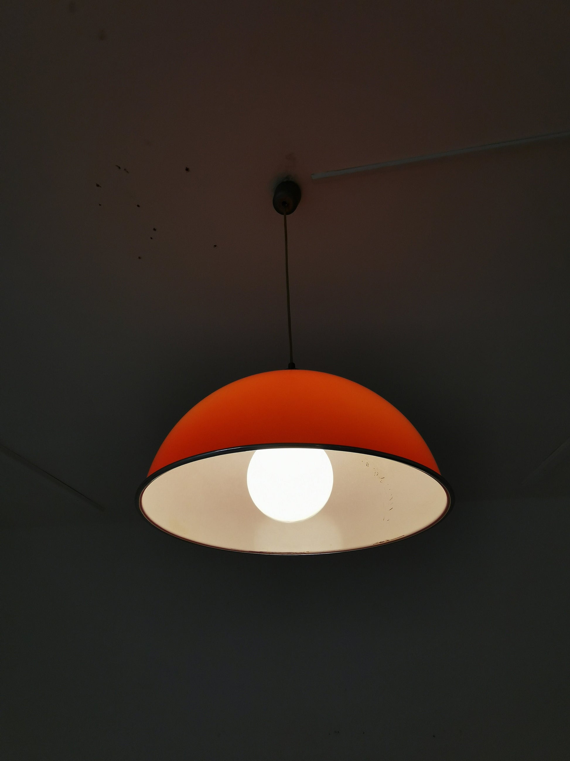 Vintage \Space Age Orange hanging lamp 1970.